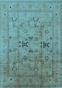 Oriental Light Blue Traditional Rug, urb1057lblu