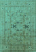 Oriental Turquoise Traditional Rug, urb1057turq