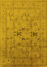 Oriental Yellow Traditional Rug, urb1057yw