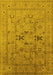 Oriental Yellow Traditional Rug, urb1057yw