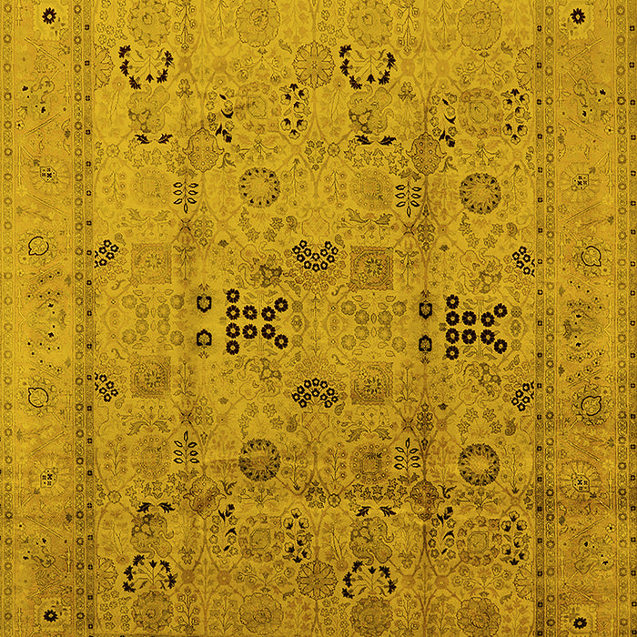 Oriental Yellow Traditional Rug, urb1057yw