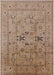 Mid-Century Modern Light Brown Oriental Rug, urb1057