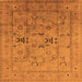 Square Oriental Orange Traditional Rug, urb1057org