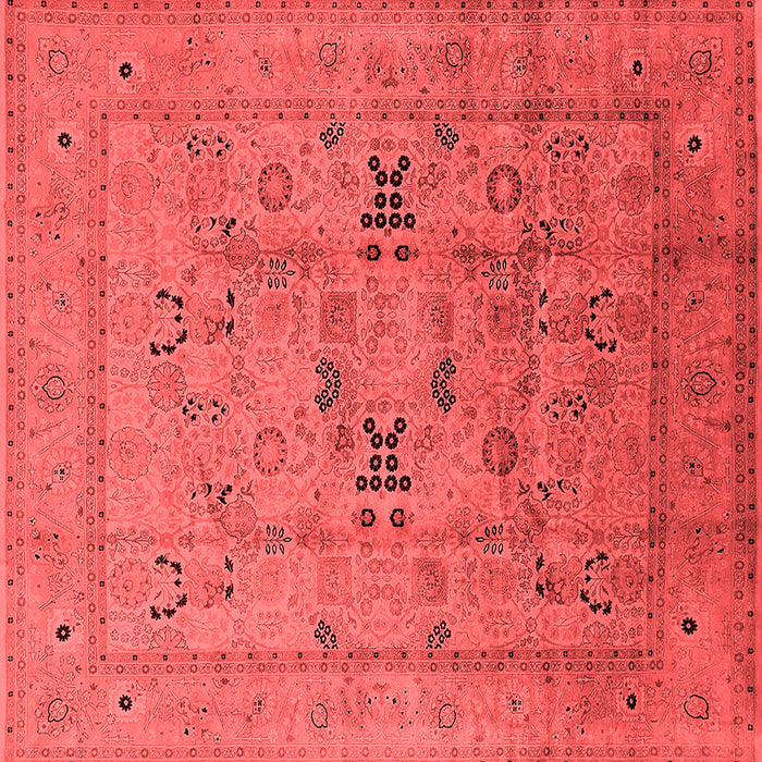 Machine Washable Oriental Red Traditional Rug, wshurb1057red