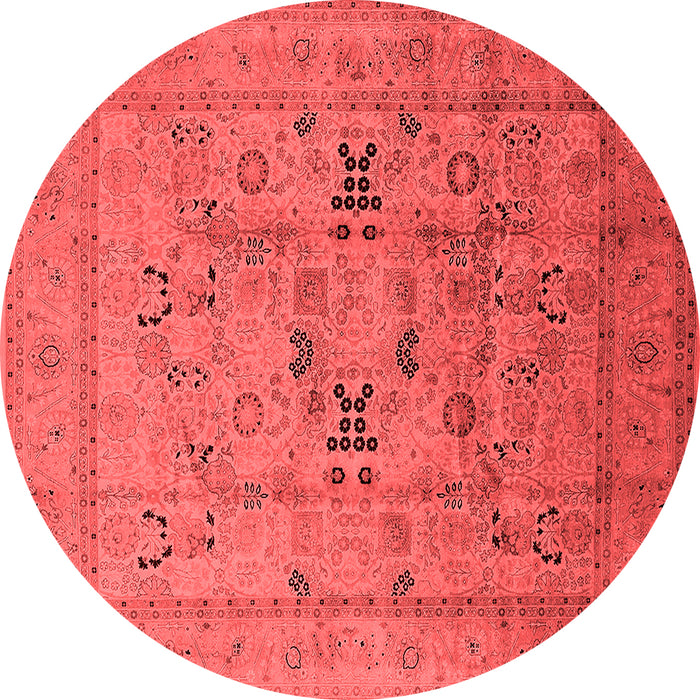 Machine Washable Oriental Red Traditional Rug, wshurb1057red