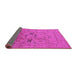 Sideview of Oriental Pink Traditional Rug, urb1057pnk