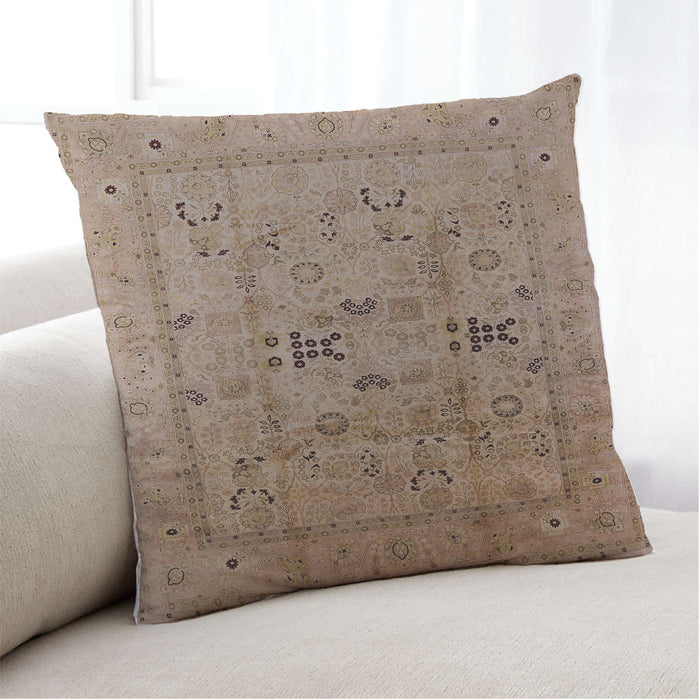 Lifestyle Image of Mid-Century Modern Urban Square Light Brown Throw Pillow, 18 inch by 18 inch, pwurb1057