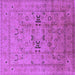 Square Oriental Purple Traditional Rug, urb1057pur