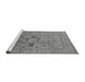Sideview of Machine Washable Oriental Gray Traditional Rug, wshurb1057gry