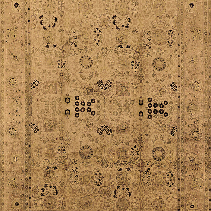 Machine Washable Oriental Brown Traditional Rug, wshurb1057brn