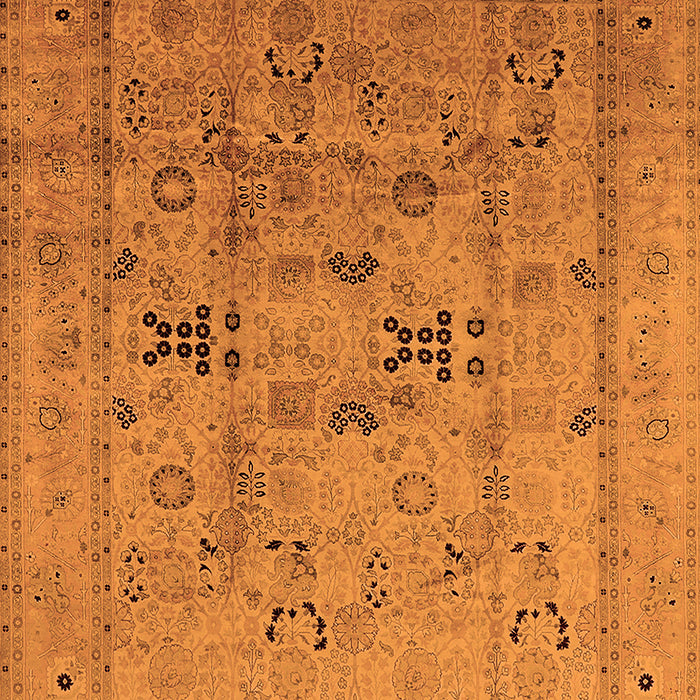 Machine Washable Oriental Orange Traditional Area Rugs, wshurb1057org