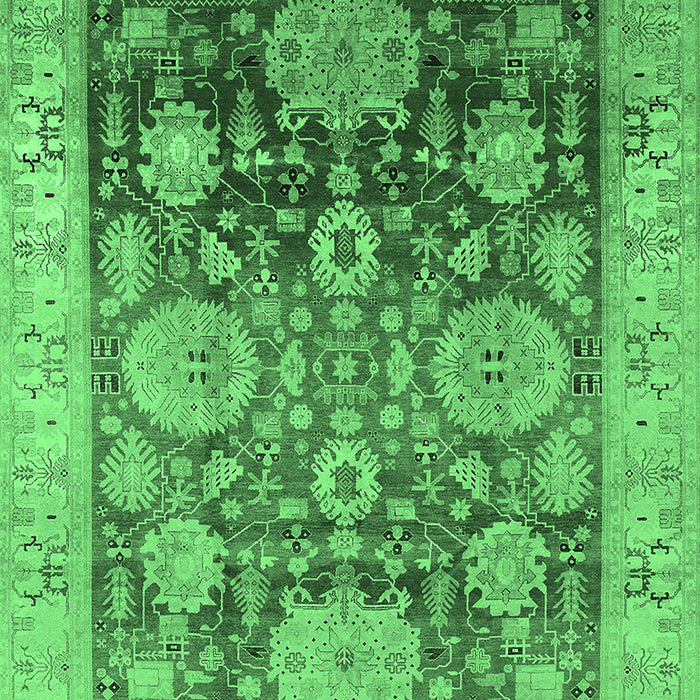 Oriental Emerald Green Traditional Rug, urb1058emgrn