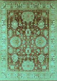Oriental Turquoise Traditional Rug, urb1058turq