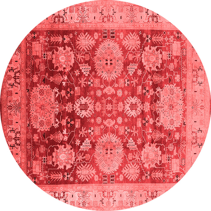 Machine Washable Oriental Red Traditional Rug, wshurb1058red