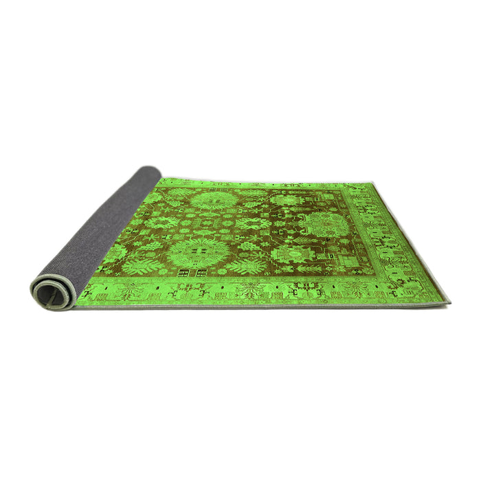 Sideview of Oriental Green Traditional Rug, urb1058grn