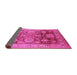 Sideview of Oriental Pink Traditional Rug, urb1058pnk