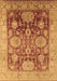 Machine Washable Oriental Brown Traditional Rug, wshurb1058brn
