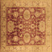 Square Oriental Brown Traditional Rug, urb1058brn