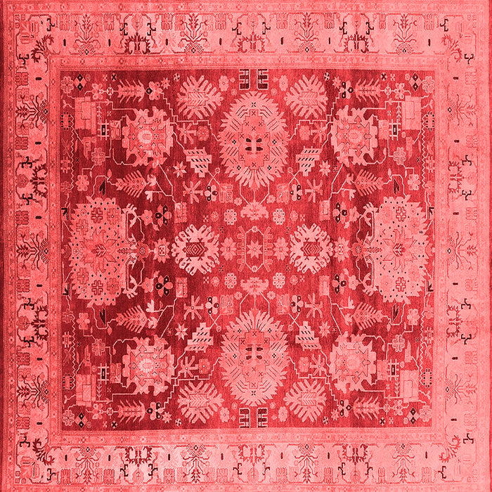 Machine Washable Oriental Red Traditional Rug, wshurb1058red