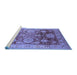 Sideview of Machine Washable Oriental Blue Traditional Rug, wshurb1058blu