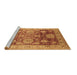 Sideview of Machine Washable Oriental Brown Traditional Rug, wshurb1058brn