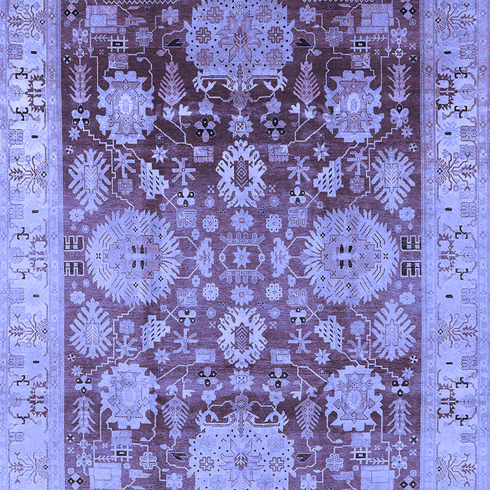 Machine Washable Oriental Blue Traditional Rug, wshurb1058blu