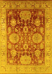 Oriental Yellow Traditional Rug, urb1058yw