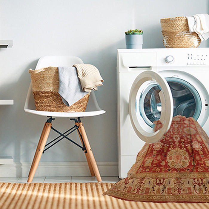 Machine Washable Industrial Modern Brown Sand Brown Rug in a Washing Machine, wshurb1058