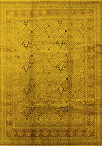 Oriental Yellow Traditional Rug, urb1059yw