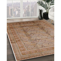 Mid-Century Modern Light Copper Gold Oriental Rug, urb1059