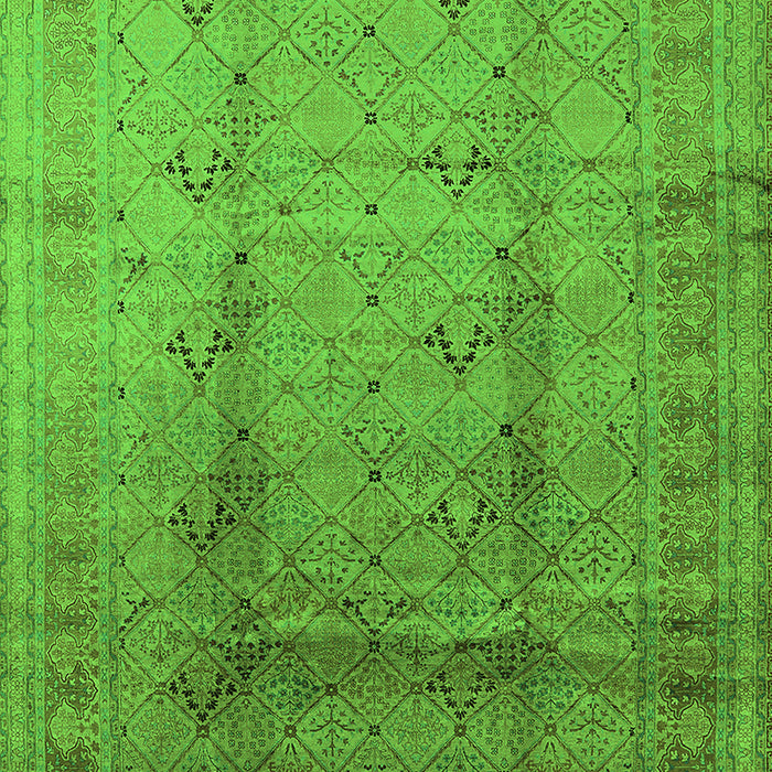 Oriental Green Traditional Rug, urb1059grn