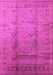 Machine Washable Oriental Pink Traditional Rug, wshurb1059pnk