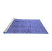 Sideview of Machine Washable Oriental Blue Traditional Rug, wshurb1059blu