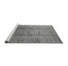 Sideview of Machine Washable Oriental Gray Traditional Rug, wshurb1059gry