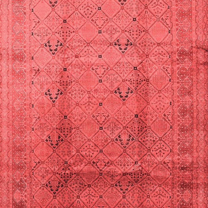 Machine Washable Oriental Red Traditional Rug, wshurb1059red