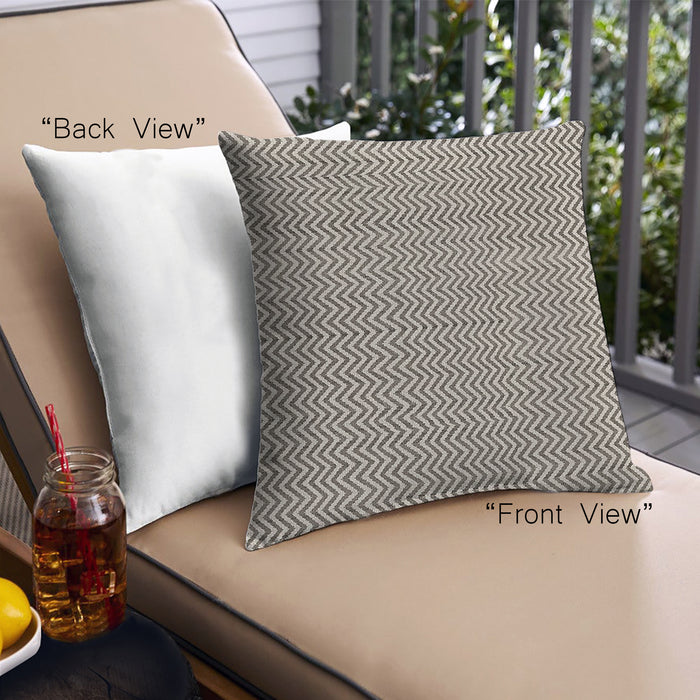 Front View of Mid-Century Modern Urban Square Coffee Brown Throw Pillow, 18 inch by 18 inch, pwurb105