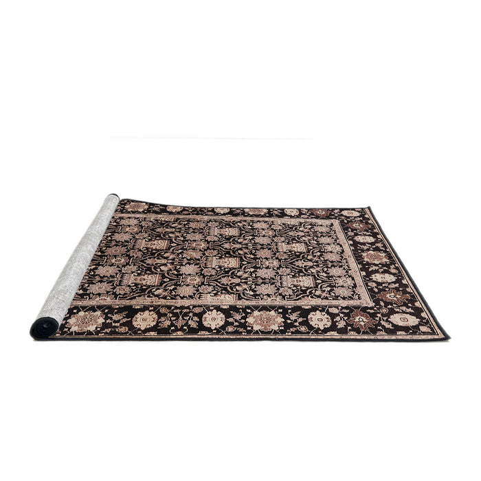 Sideview of Machine Washable Industrial Modern Dark Salmon Pink Rug, wshurb1060