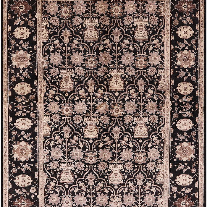 Mid-Century Modern Dark Salmon Pink Oriental Rug, urb1060