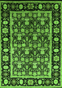 Oriental Green Traditional Rug, urb1060grn