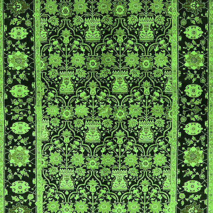 Oriental Green Traditional Rug, urb1060grn