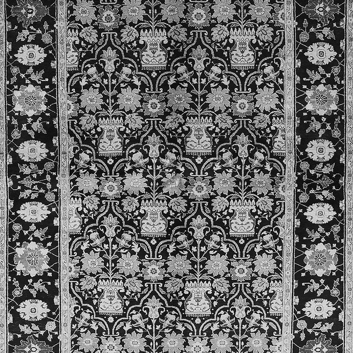 Machine Washable Oriental Gray Traditional Rug, wshurb1060gry