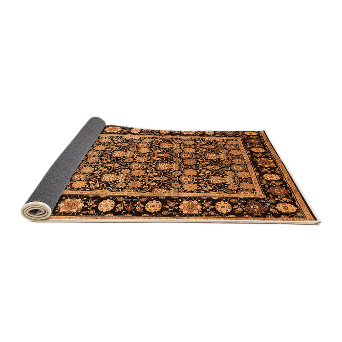 Sideview of Oriental Orange Traditional Rug, urb1060org