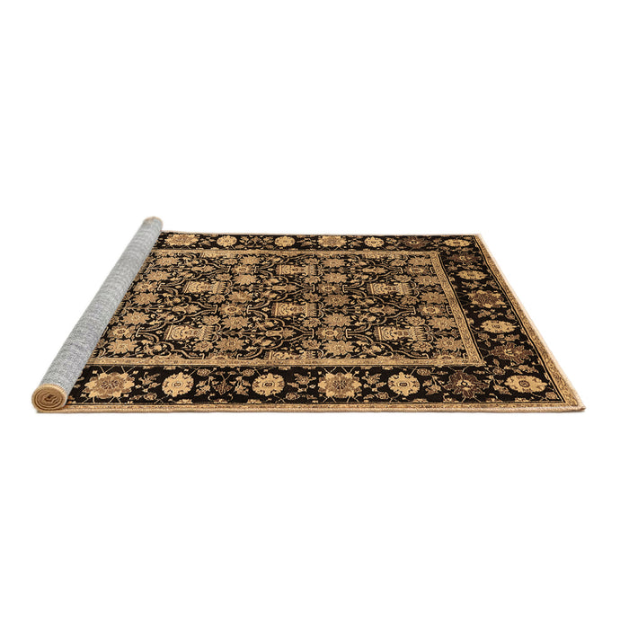 Sideview of Machine Washable Oriental Brown Traditional Rug, wshurb1060brn