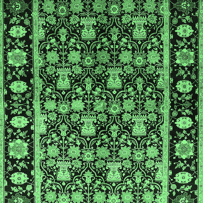 Oriental Emerald Green Traditional Rug, urb1060emgrn