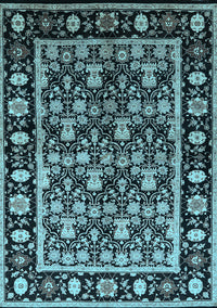 Oriental Light Blue Traditional Rug, urb1060lblu