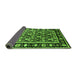 Sideview of Oriental Green Traditional Rug, urb1060grn