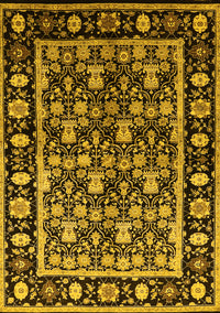 Oriental Yellow Traditional Rug, urb1060yw