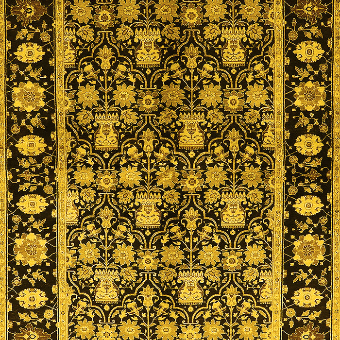 Oriental Yellow Traditional Rug, urb1060yw