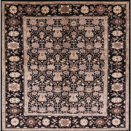 Square Machine Washable Industrial Modern Dark Salmon Pink Rug, wshurb1060