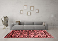 Machine Washable Oriental Red Traditional Rug, wshurb1060red